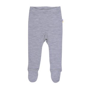 Joha Leggings m. Fødder – Uld – Light Grey Melange / Grå